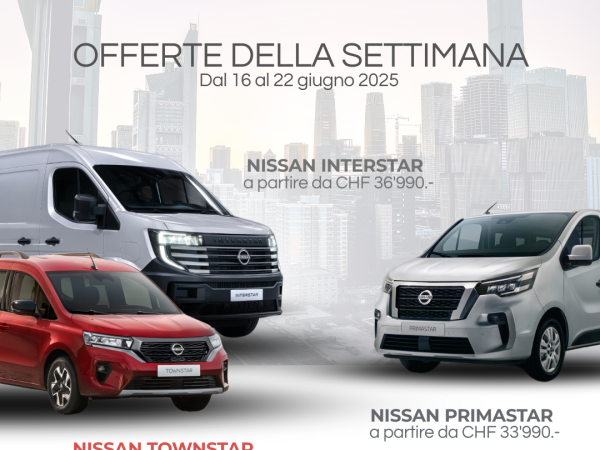 Offerte della settimana furgoni Nissan